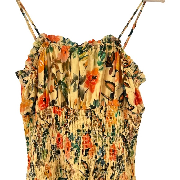 RAYS FOR DAYS Darya Romper Dress in Floral Yellow Size M - Picture 5 of 11